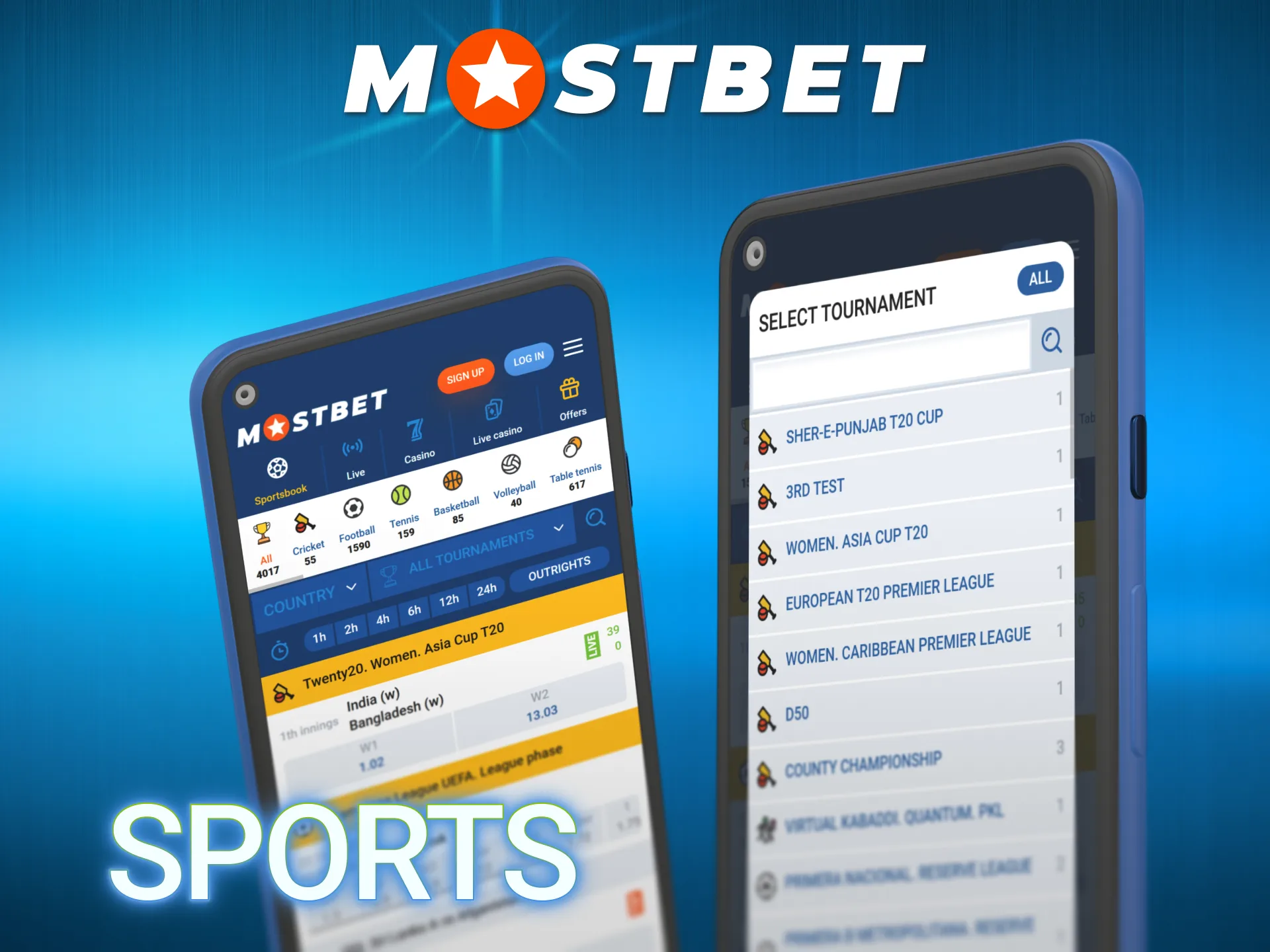 Place winning wagers on your favorite events via Mostbet App.