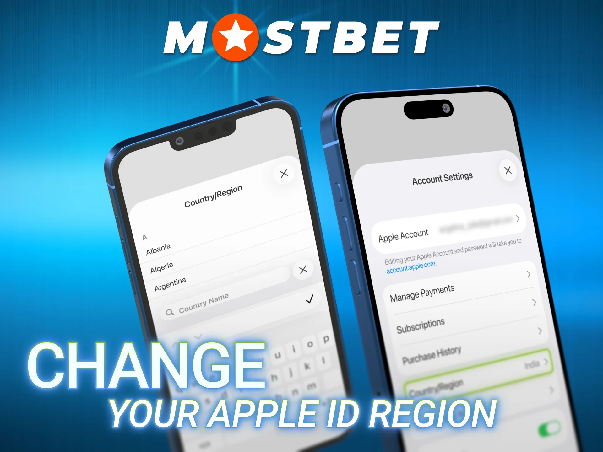 Switch your region to download the Mostbet App without hassle.