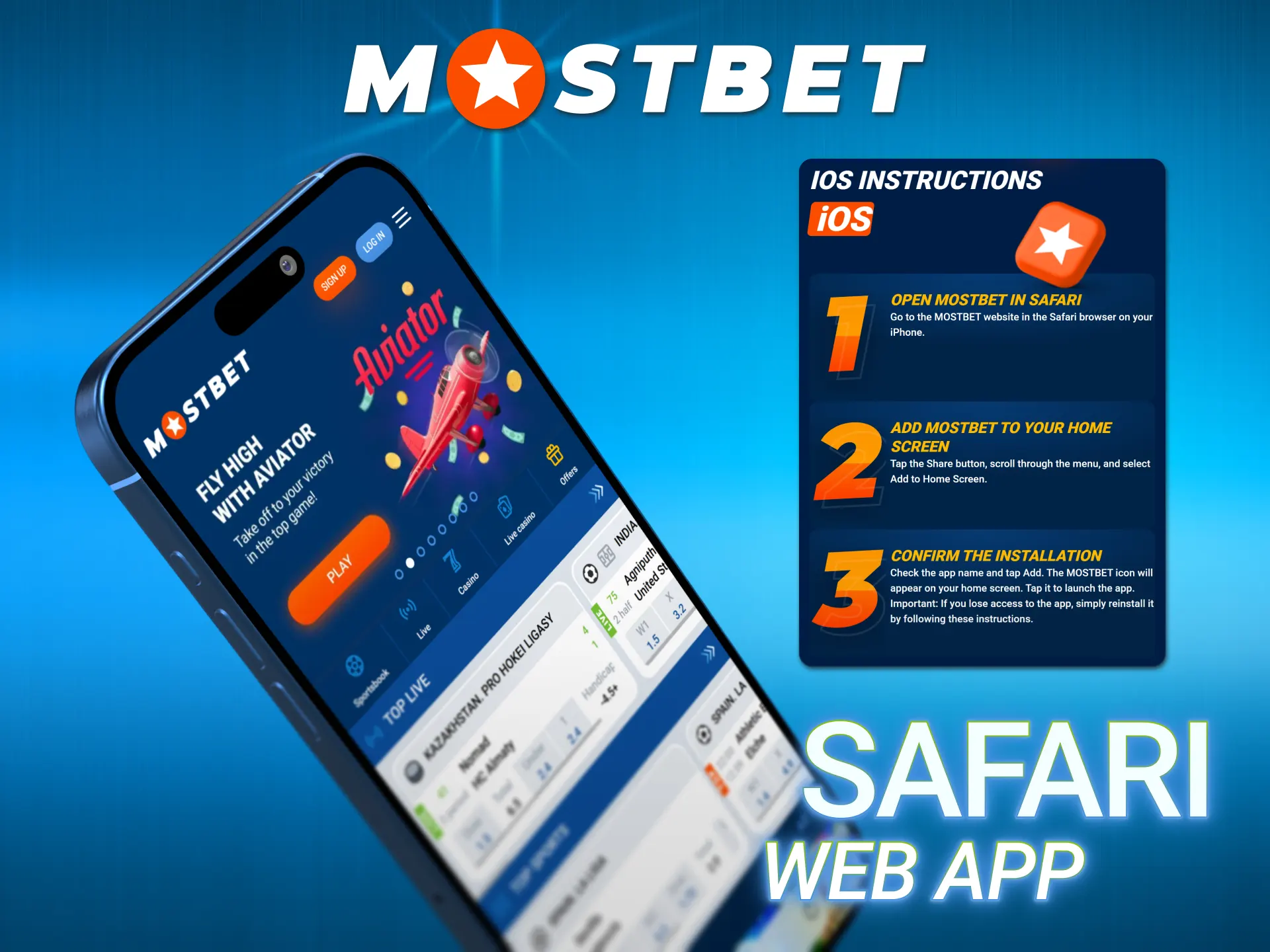 Add the Mostbet App shortcut to your homescreen and save space.