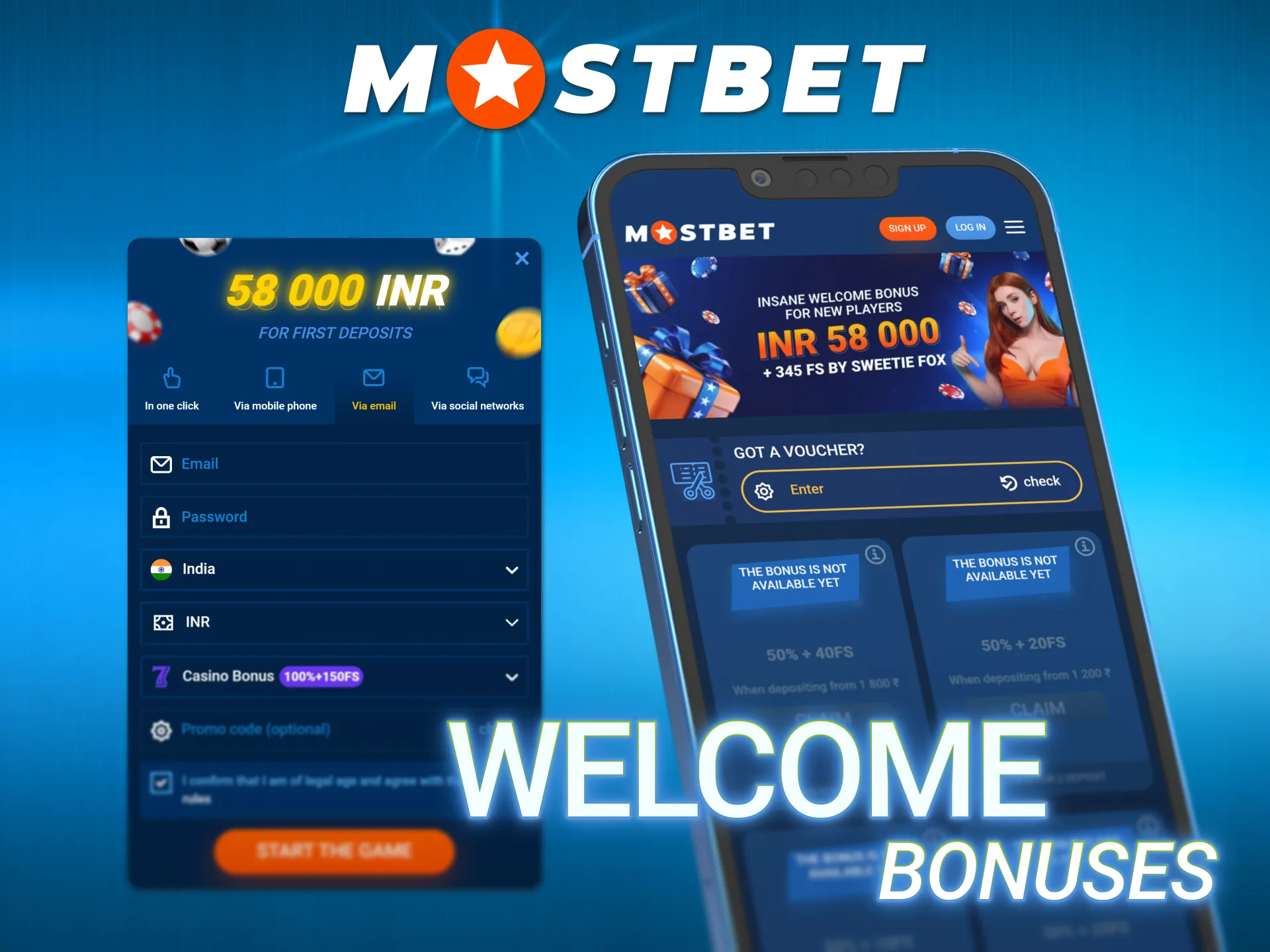 Claim your generous welcome promotion in the official Mostbet App.
