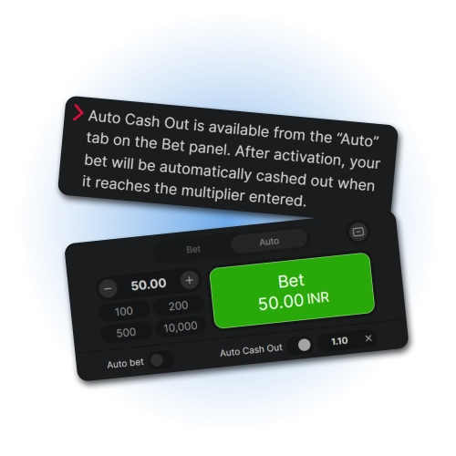 Set automatic multiplier payout parameters in Mostbet Aviator feature modes.