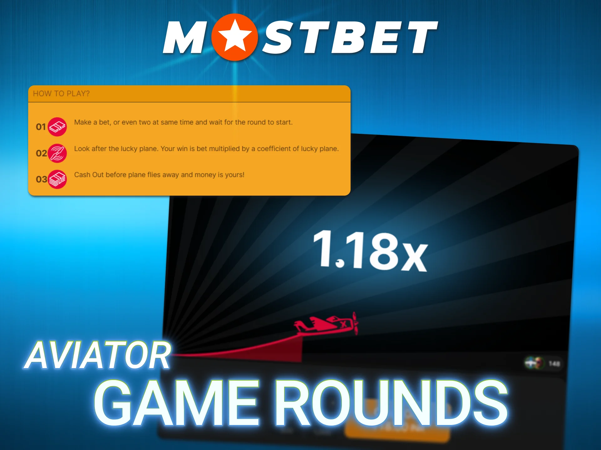 Watch the multiplier grow during every Mostbet Aviator round session.