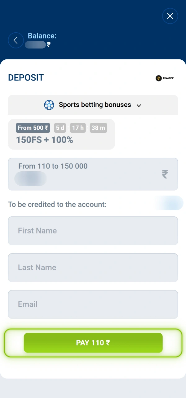 Verify the payment request to finalize your incoming Mostbet deposit.
