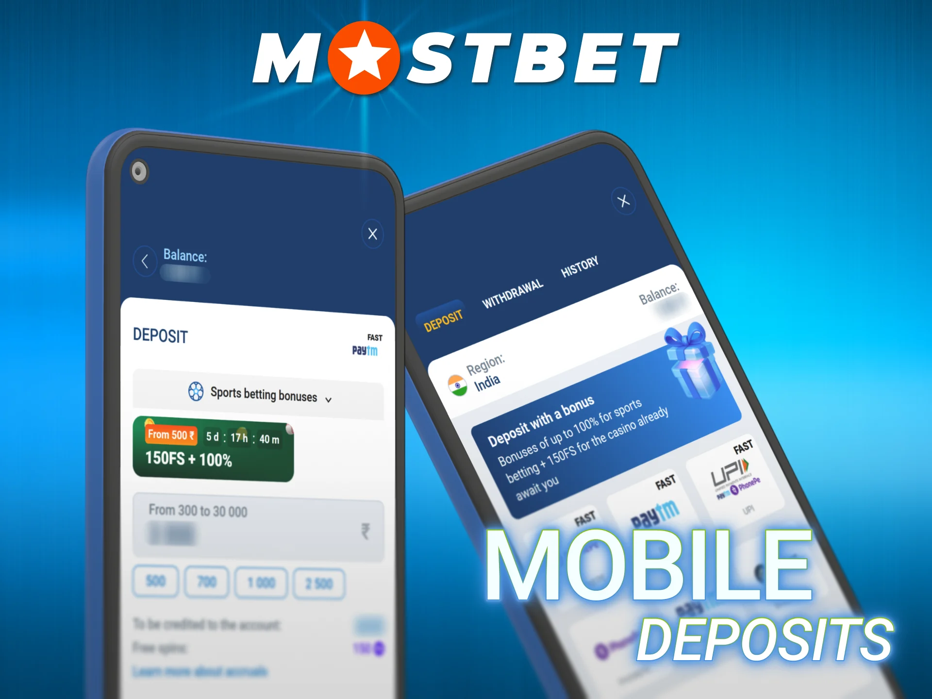 Make a instant Mostbet deposit directly through your mobile app screen.