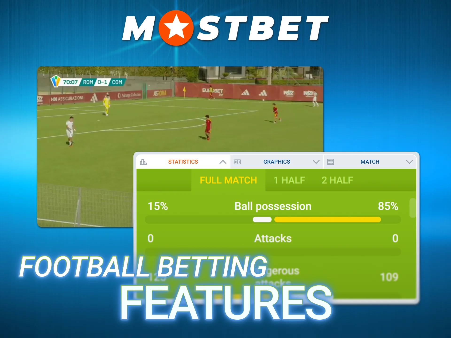 Use handy live tools while enjoying football betting on Mostbet.