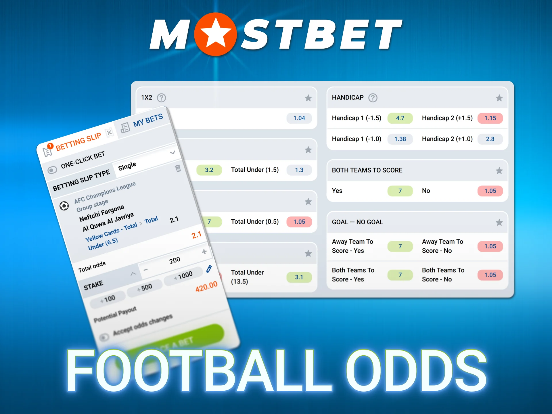 Compare high football betting odds to increase your Mostbet daily winnings.