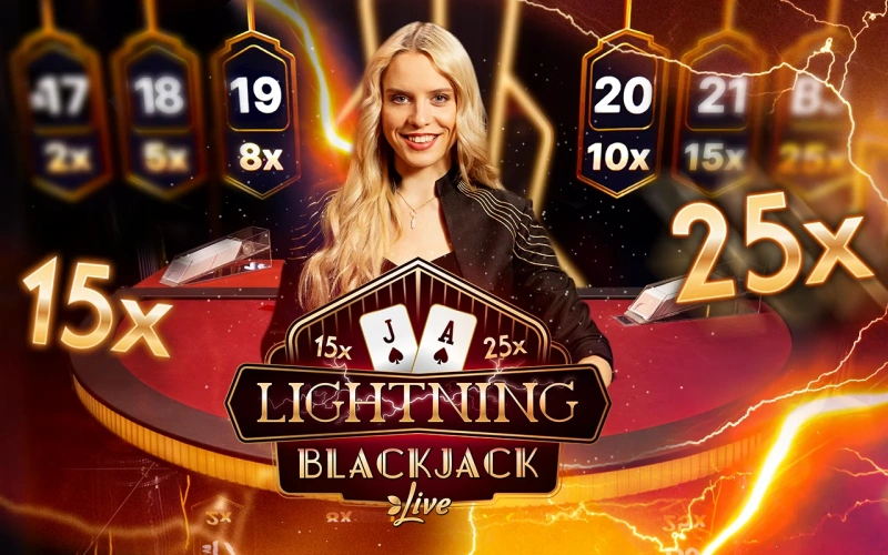 Hit high payout cards in Lightning Blackjack slot style games on Mostbet.