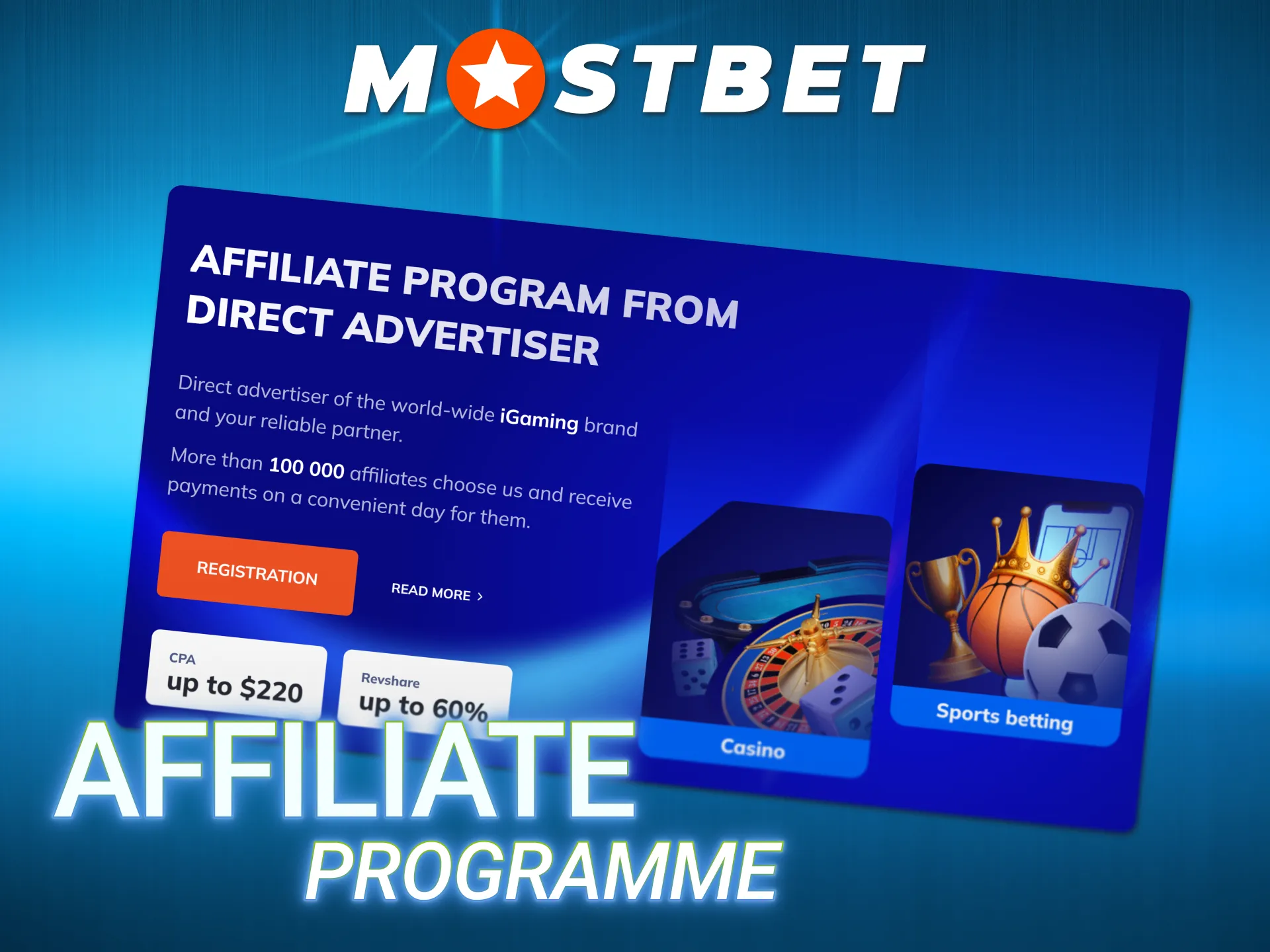 Join our official partnership network program visiting the active Mostbet Main.