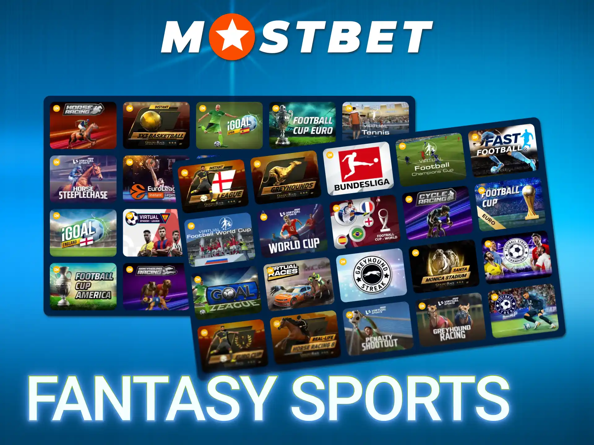 Build virtual team rosters playing fantasy sports on official Mostbet Main.