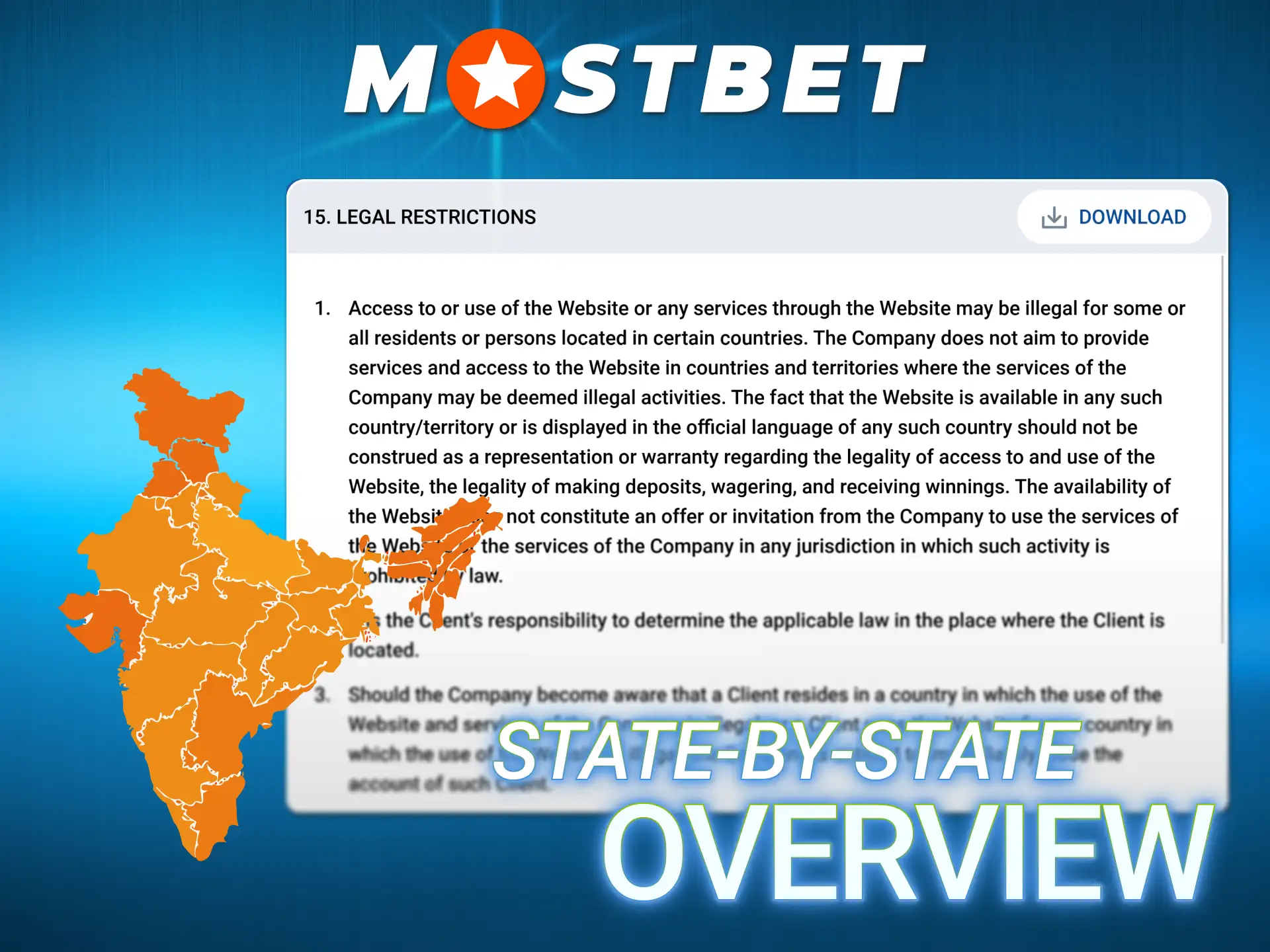 Review regional gambling laws applicable when playing on Mostbet Main platform.