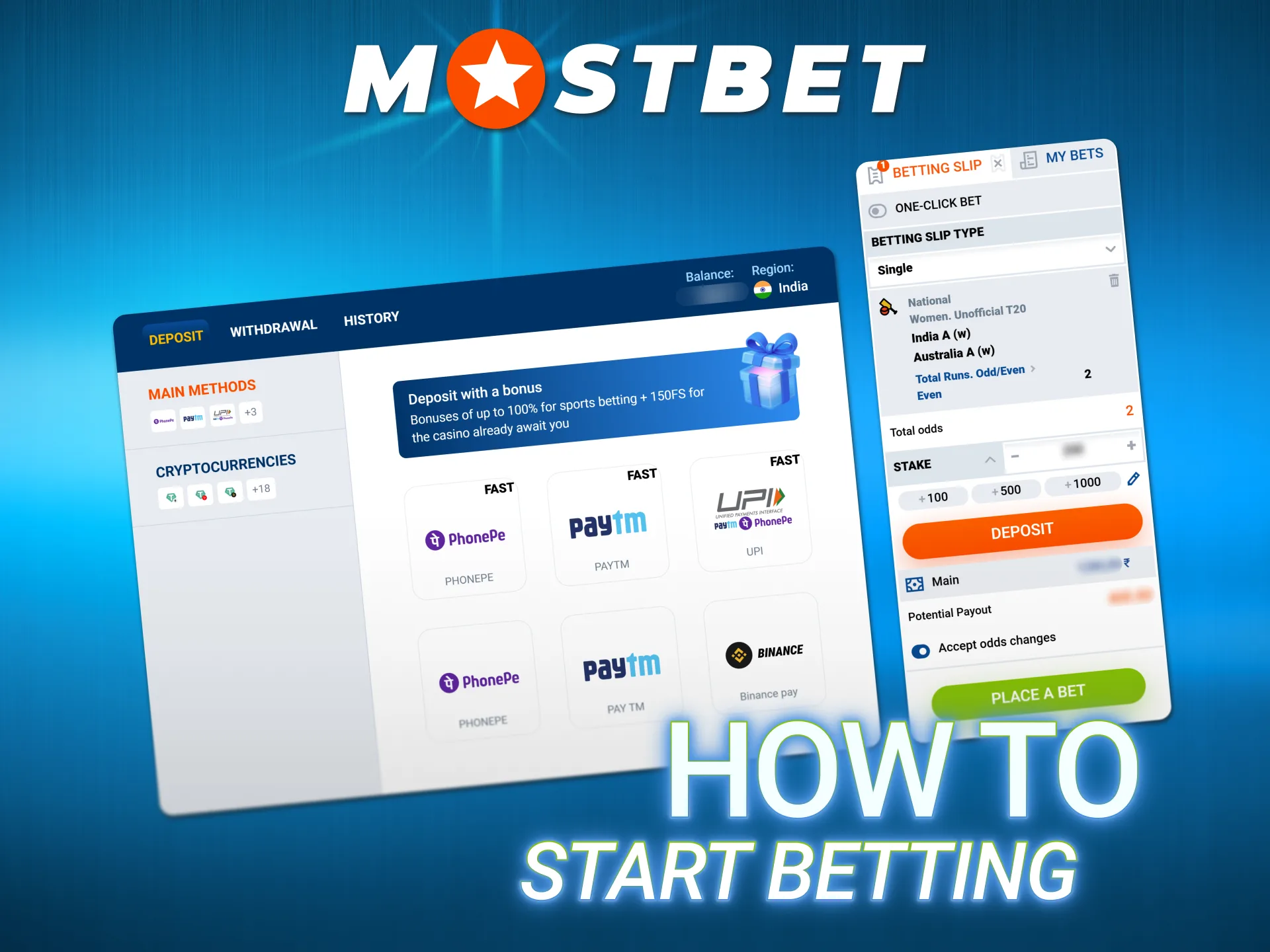 Follow simple step-by-step instructions explaining how to wager on Mostbet Main.