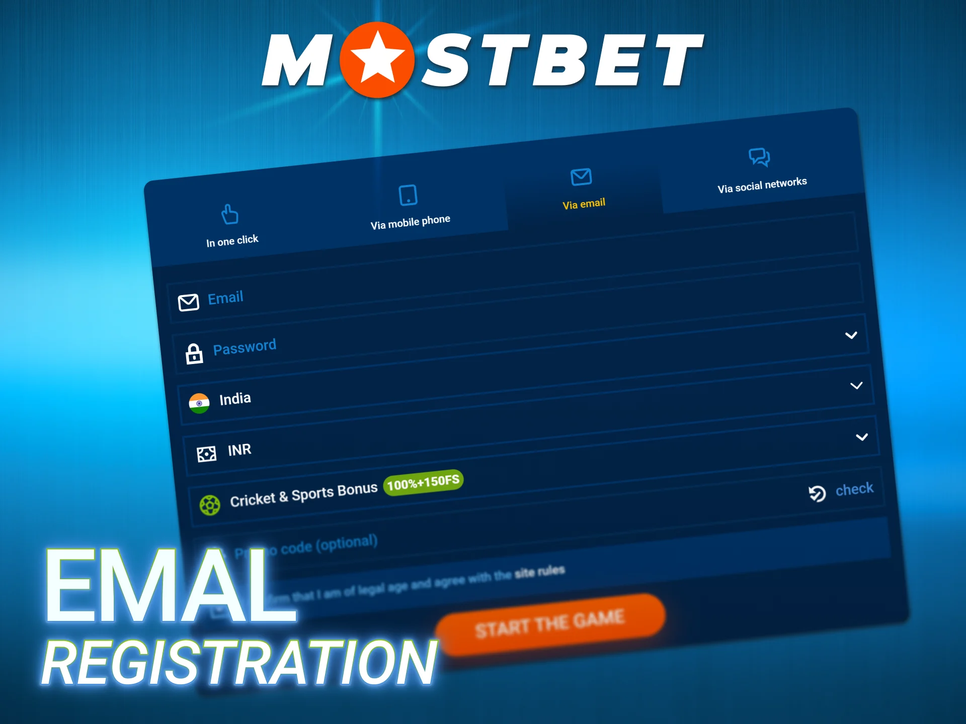Fill out the account creation form during Mostbet Registration smoothly.