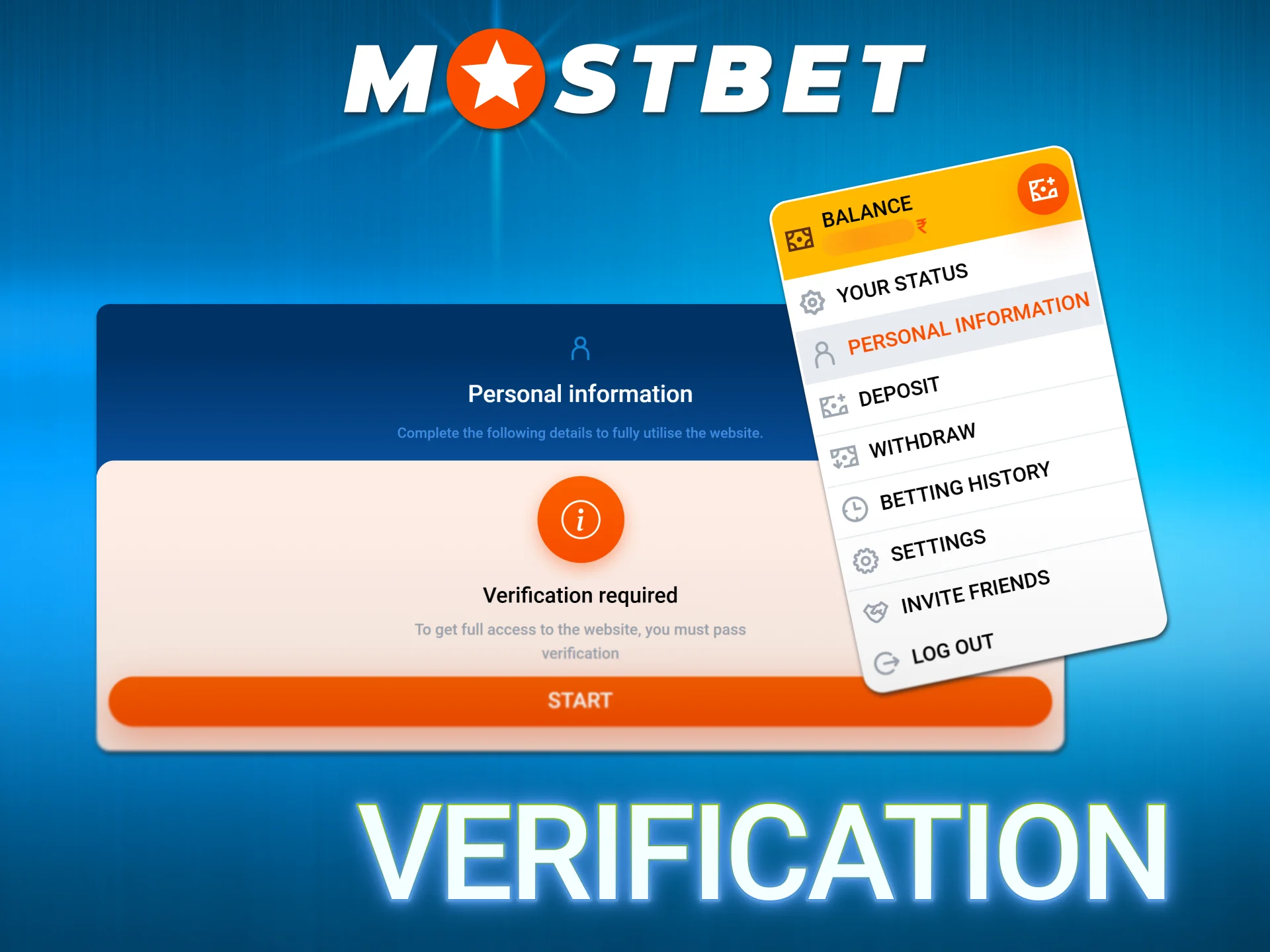 Verify your identity to protect your Mostbet Registration details fully.