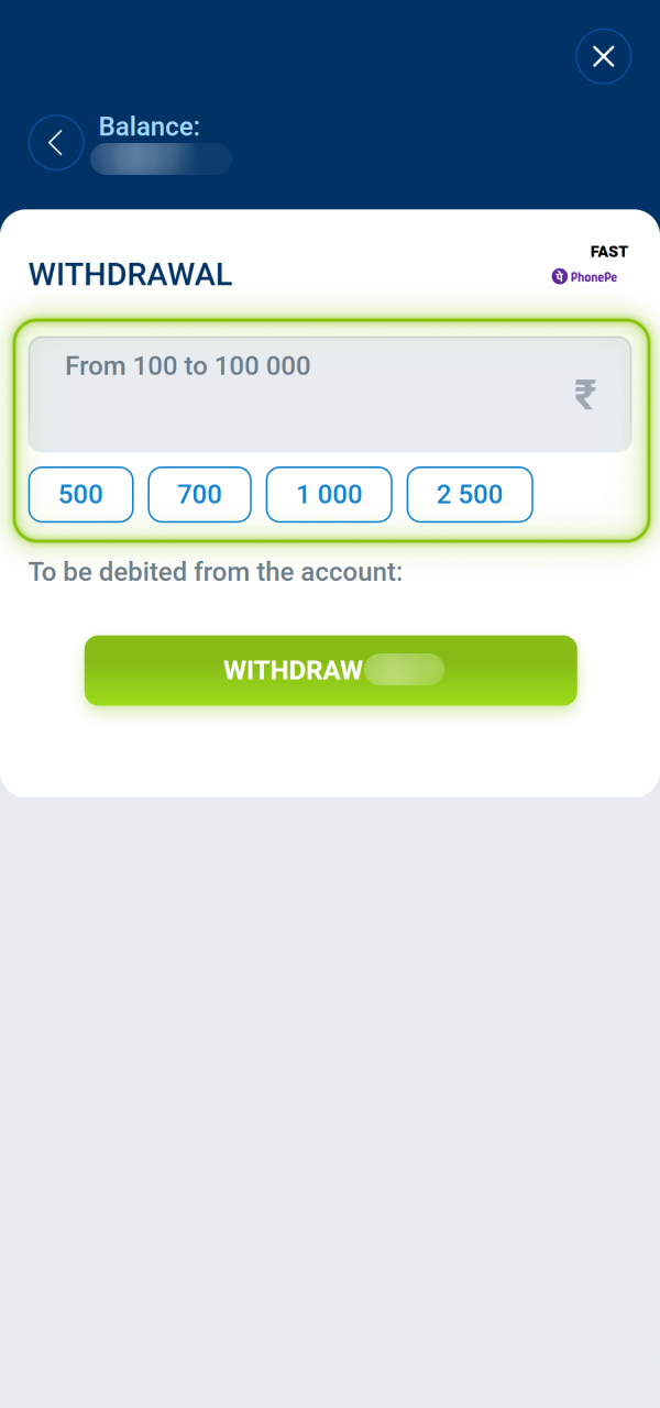 Type the sum you wish to request for this Mostbet Withdrawal.